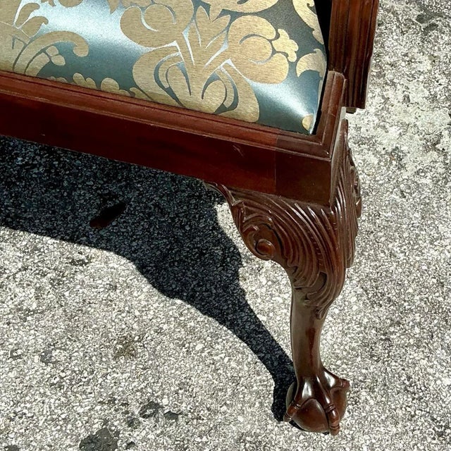 Wood Vintage Regency Chippendale Carved Claw and Ball Dining Chairs - Set of 16 For Sale - Image 7 of 12