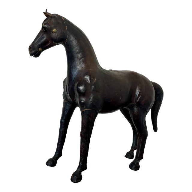 Victorian Leather Horse Sculpture, Late 19th Century For Sale