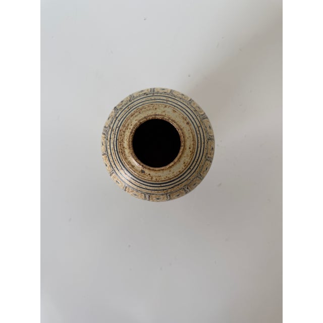 Vintage Studio Art Pottery Ceramic Vase – Signed For Sale In Miami - Image 6 of 12