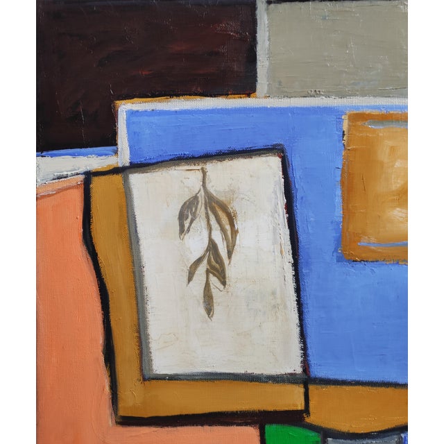 Cornflower Blue Vie D'atelier, Abstract Studio, Contemporary, French, Framed by Sophie Dumont For Sale - Image 8 of 9