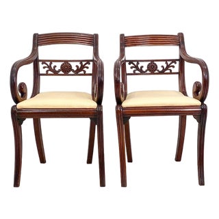 Pair of Regency Period English Armchairs, Circa 1820 For Sale