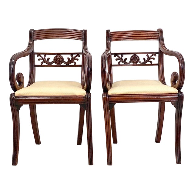 Pair of Regency Period English Armchairs, Circa 1820 For Sale
