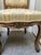 Wood Pair Walnut French Louis Accent Side Chairs Silk Fabric For Sale - Image 7 of 9