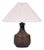 1960s Bromølle Keramik, Leaf Table Lamp, Brown Stoneware For Sale
