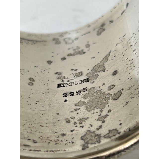 Antique Sterling Silver Napkin Ring With Script Monogram For Sale In Louisville - Image 6 of 8