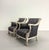 Vintage Neoclassical Painted Bergère Lounge Chairs - Pair For Sale In West Palm - Image 6 of 8
