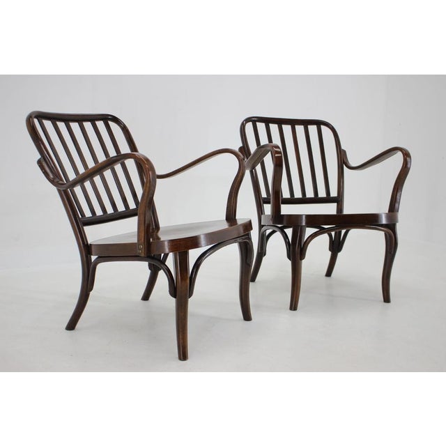 1950s Set of Bentwood Armchairs No. 752 by Josef Frank attributed to Thon, 1950s For Sale - Image 5 of 18