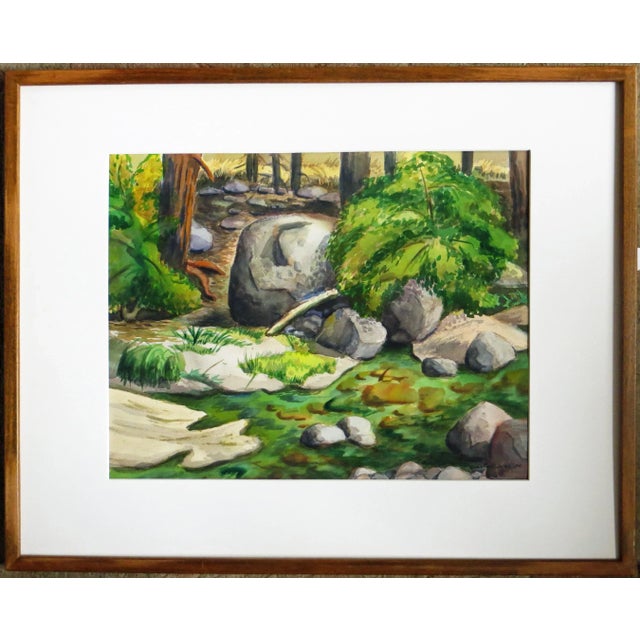 This vibrant watercolor is by noted California artist Arnold Grossman (1923-2016). It is signed and dated at the lower...
