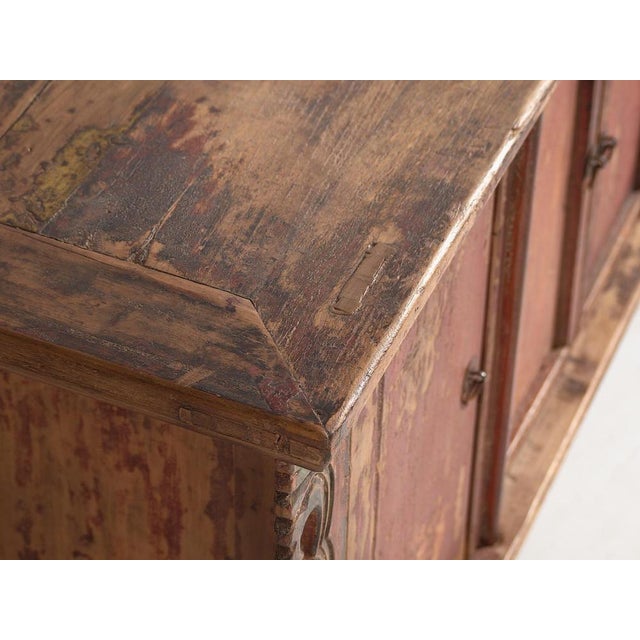 Qing Dynasty Red Sideboard, 1900s For Sale - Image 3 of 18