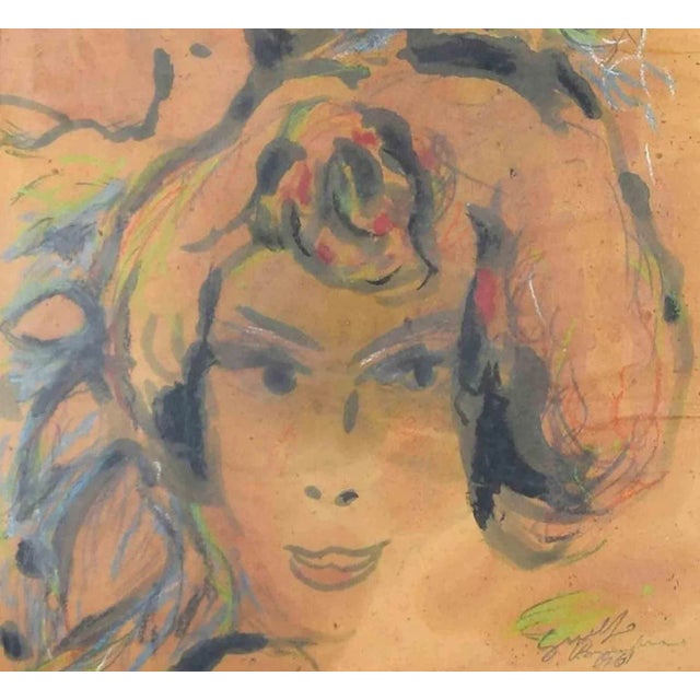 Modern Guelfo Bianchini, Women, Watercolor, 1961 For Sale - Image 3 of 4