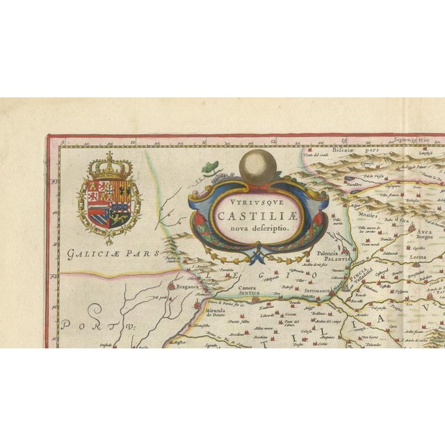 Antique Map of Spain from Blaeu, 1642 For Sale - Image 4 of 12