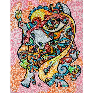 Alexander Arshansky, "Treasure Hunt" Abstract/Cubist Piece For Sale