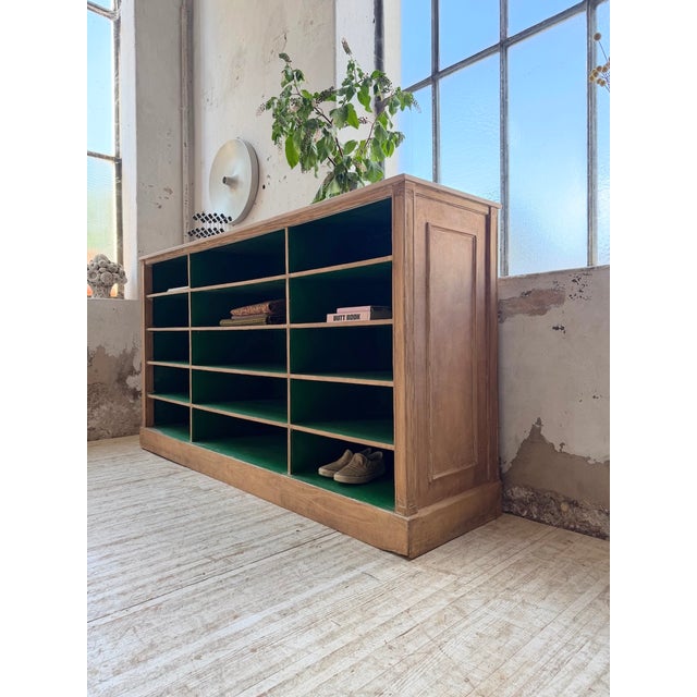 Brown Oak Cabinet with Compartments and Shelves, 1900s For Sale - Image 8 of 18