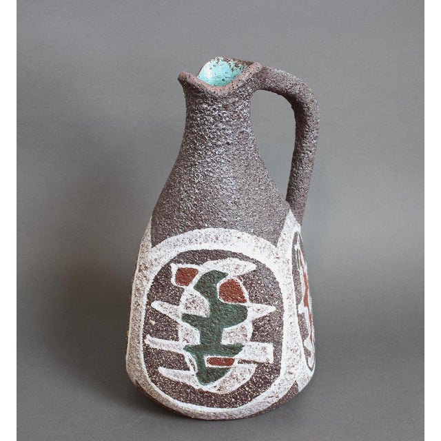 Vintage French Ceramic Pitcher by Accolay, 1960s For Sale - Image 6 of 15