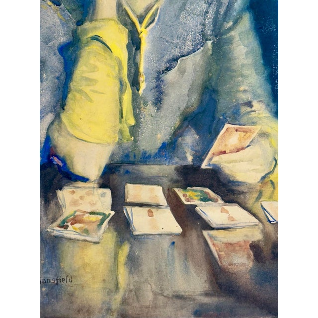 American Ashcan School Watercolor Painting Circa 1920 by Louise Buckingham Mansfield. For Sale - Image 11 of 11