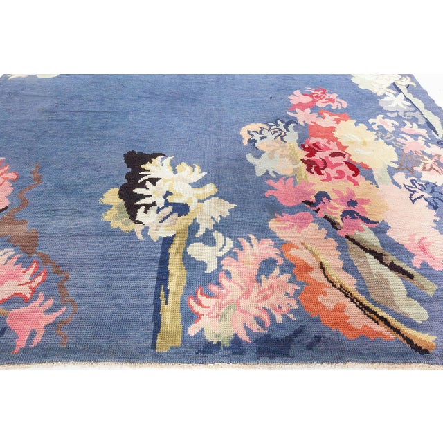 Art Deco Doris Leslie Blau Vintage French Modernist Rug For Sale - Image 3 of 9