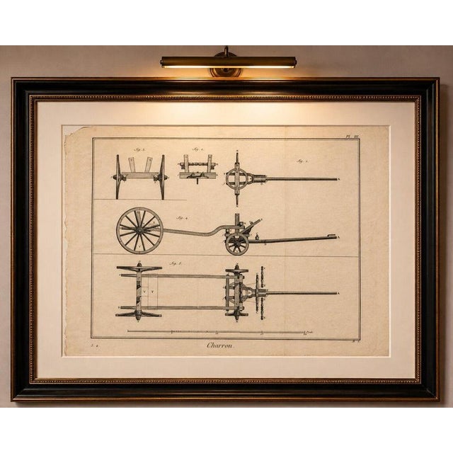 Title: french garden & hunting carriage designs, diderot encyclopédie, 1771 description: original antique 18th-century...