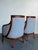 Sky Blue Vintage Regency Empire Frame Lounge Chairs - A Pair For Sale - Image 8 of 12