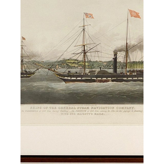 Nautical Vintage Hand-Colored Nautical Engraving, Circa 1920 For Sale - Image 3 of 6