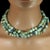 Traditional Ajd 17 Inch Three Strand Chrysocolla and Azurite Necklace For Sale - Image 3 of 5