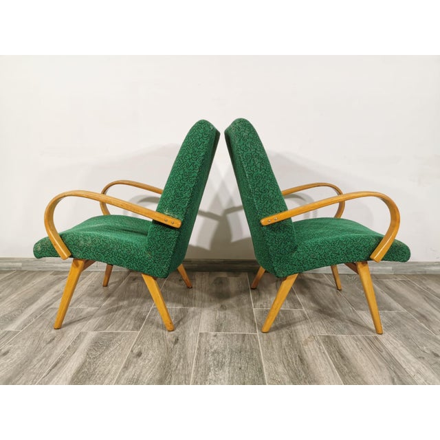 Green Set of Vintage Armchairs by Jaroslav Smidek, 1960s For Sale - Image 8 of 18