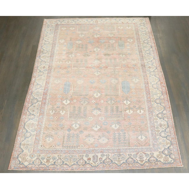 Soft Pink Persian Heriz Rug no. j5321 For Sale In New York - Image 6 of 10