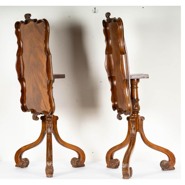 A Pair of French Provincial Mahogany Tilt-Top Tripod Side Tables. Top Quality in exception condition. Just Beautiful! Mid...