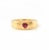 18k Solid Gold Natural Heart Cut Ruby Signet Ring Size 7 Gift for Her For Sale - Image 9 of 14