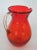 Glass Mid-Century Modern Crackle Glass Red Small Pitcher Jug Milk Creamer For Sale - Image 7 of 11