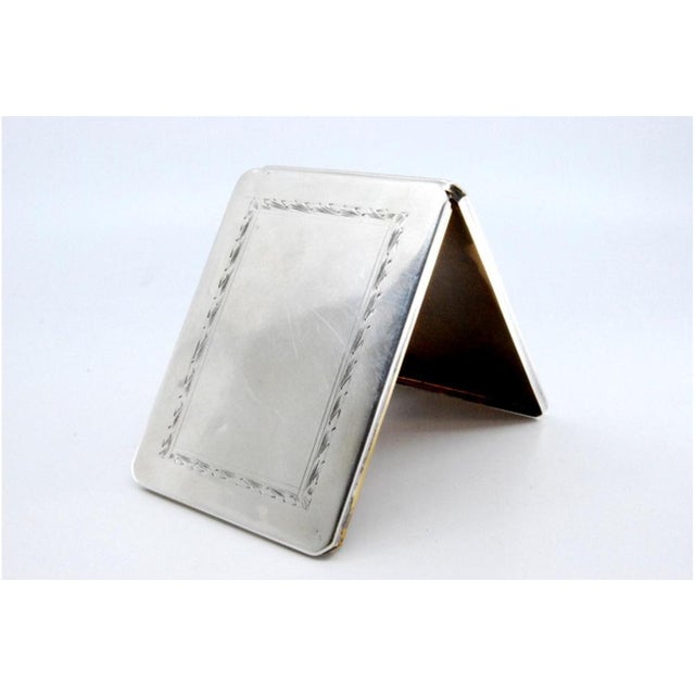 Silver Cardboard Box with Engraved Designs For Sale - Image 4 of 11