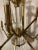 Mid Century Modern Lightolier Style Brass and Lucite Angular 9 Arm Chandelier For Sale - Image 4 of 9