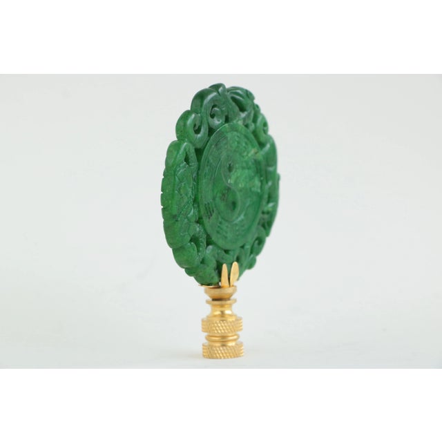 Chinoiserie Chinese Taijitu Carved Stone Lamp Finial For Sale - Image 3 of 4