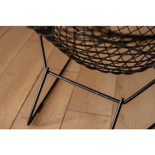 Vintage Pair of Black Bird Lounge Chairs by Harry Bertoia for Knoll Associates For Sale - Image 10 of 13