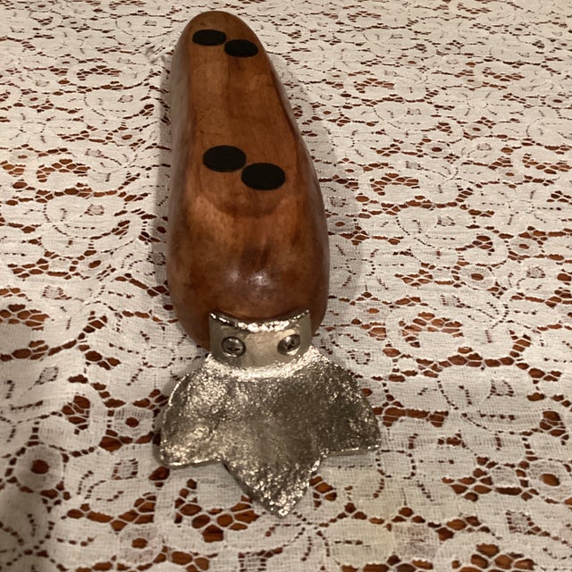 2000 - 2009 Modern Wooden Carrot and Pewter Leaf For Sale - Image 5 of 6