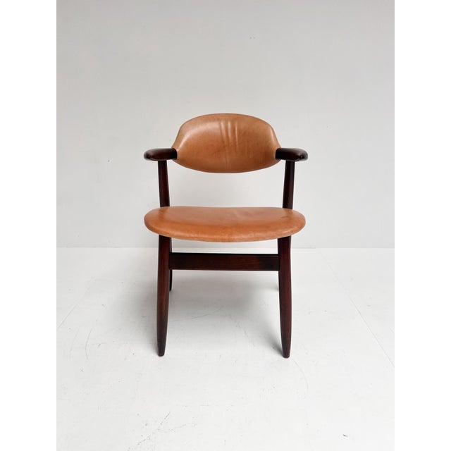Cognac Coloured Cowhorn Chair, 1970s For Sale - Image 12 of 15