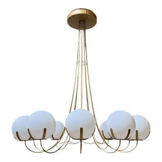 1970s Mid Century Oversize Italian Chandelier For Sale