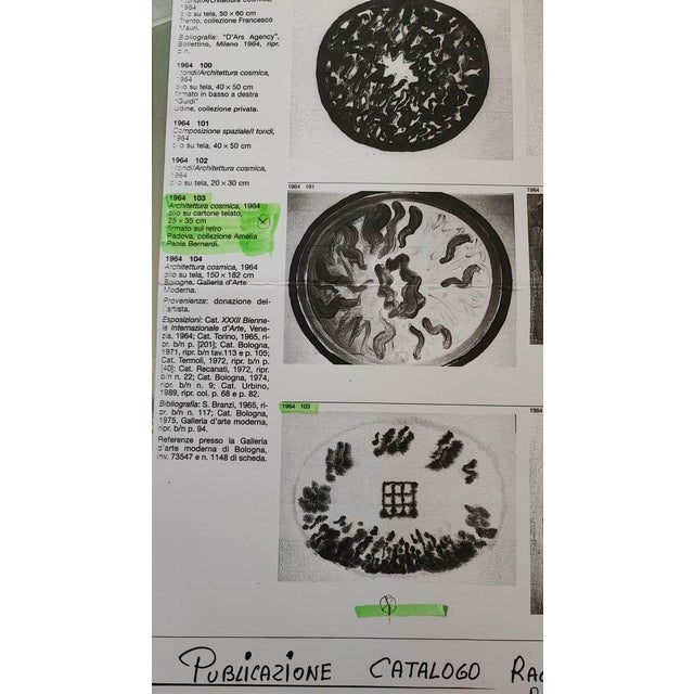 After Virgilio Guidi, Cosmic Architecture, 1967, Oil on Canvas Board, Framed For Sale - Image 12 of 18