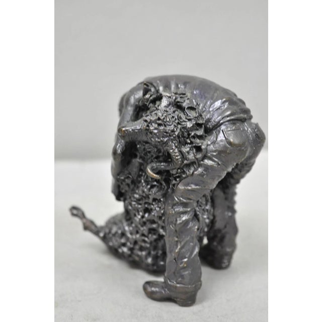 Eddie Hackman the Shearer Bronze Figure Limited Edition 1986 Australian Outback For Sale In Philadelphia - Image 6 of 11