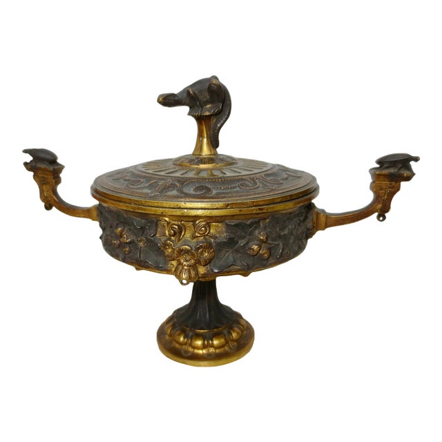 Gilt Bronze Lizard Tazza With Gilt Bronze Circa 1890s For Sale