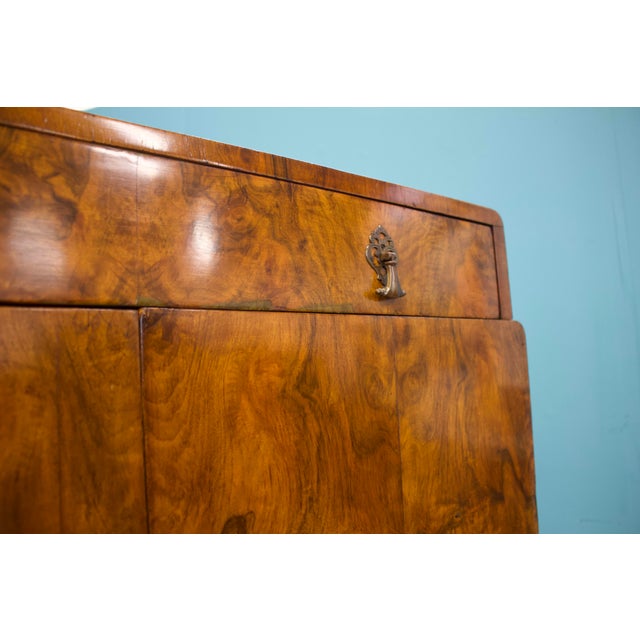Art Deco Walnut Compact Wardrobe, 1930s For Sale - Image 10 of 11