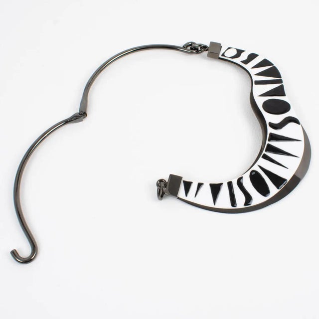 Metal Missoni Bi-Color Rigid Collar Necklace, Spring 2014 Collection For Sale - Image 7 of 11