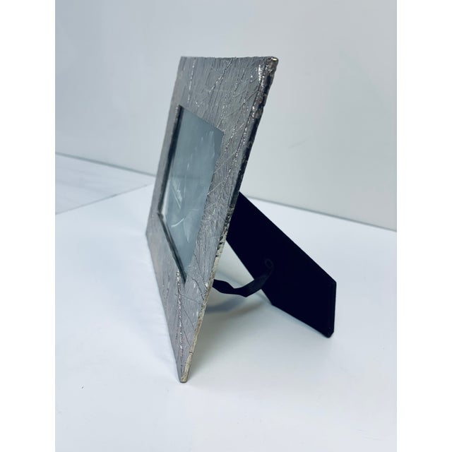 Modern Michael Aram Handcrafted Forest Leaf Collection Silverplated Photo Frame For Sale - Image 3 of 12