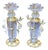 Italian Style Luxury Brass and Crystal Candlestick Set of 2 Decorative Accent For Sale