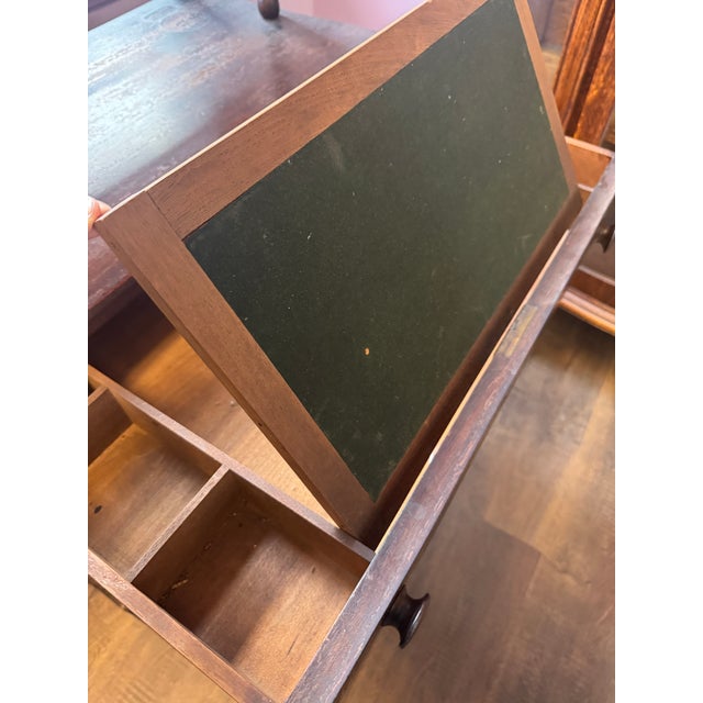 Antique Renaissance Revival Writing Desk With Bobbin Turned Legs For Sale - Image 12 of 15