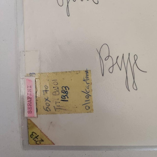 Beppe Serafini, Oxen, 1983, Oil on Cardboard, Framed For Sale - Image 14 of 15