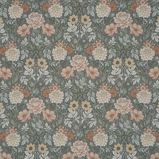 Boråstapeter Dahlia Garden Fabric In Green For Sale
