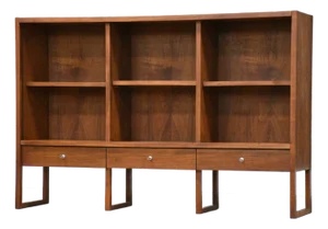 1960s Walnut Bookcase by Paul McCobb Delineator for Lane