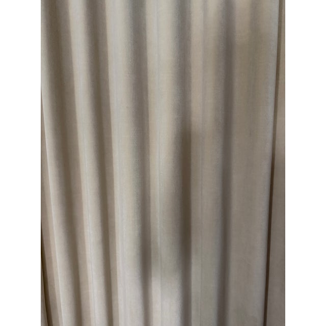 2020s The Shade Store Ripple Fold Velvet Drapery Panel - "Velvet Cream", Blackout Lined - 110"w X 94"h For Sale - Image 5 of 8