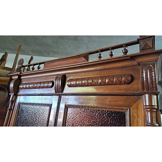 Italian Umbertina Display Cabinet in Walnut For Sale - Image 3 of 7