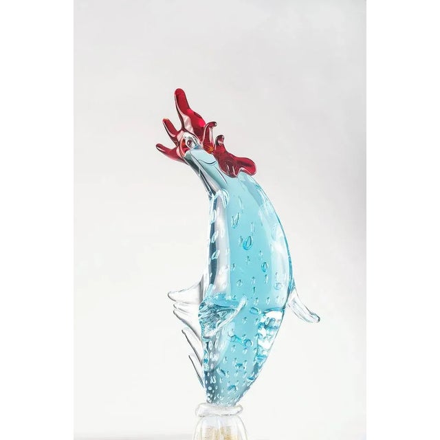 Vintage Rooster Bullicante in Murano Glass For Sale - Image 3 of 5